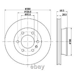 2x Brake Discs For Mercedes eSprinter 910 Electric Mintex Front 9064210112