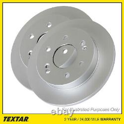 2x Brake Discs Solid For Mercedes-Benz Sprinter 4-T 411 CDI RWD Textar Rear