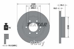 2x Brake Discs Solid For Mercedes-Benz Sprinter 4-T 411 CDI RWD Textar Rear