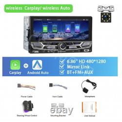 6.86in Double 2 Din CarPlay Android Auto Car Stereo Radio Bluetooth FM USB AUX