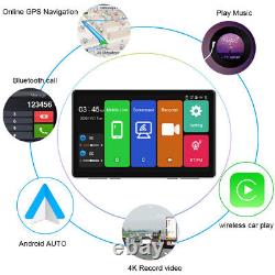 7in Android Auto CarPlay Car DVR Dual Lens 4K HD WiFi GPS Driving Video Recorder