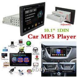 Android8.1 1DIN 10.1 HD Head Unit Car Stereo Radio MP5 Player GPS Sat Nav 2+32G