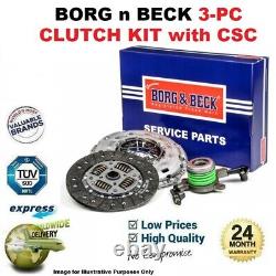 BORG n BECK 3PC CLUTCH KIT + CSC for MERCEDES SPRINTER Chassis 411 CDI 2000-2006