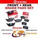 Brembo Front + Rear Brake Pads For Mercedes Benz Sprinter Bus 316 Cdi 2000-2006