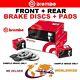 Brembo Front + Rear Discs + Pads For Mercedes Sprinter Bus 310d 4x4 1997-2002