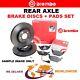 Brembo Rear Axle Brake Discs + Pads For Mercedes Sprinter Bus 214 Ngt 2000-2006