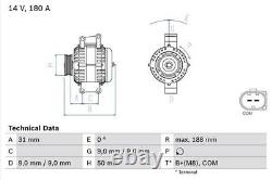 Bosch 0 986 082 500 Alternator Fits Mercedes-Benz