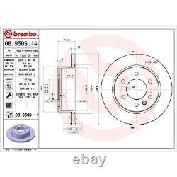 Brembo Rear Brake Discs Solid 298mm Pair For Mercedes Sprinter 4.6-T 418 CDi