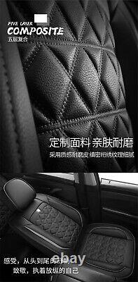 Deluxe Edition PU Car Seat Cover Cushions Pillows Set For Interior Accessories