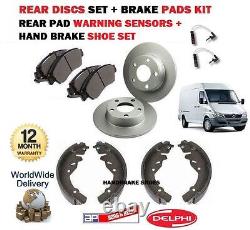 FOR MERCEDES SPRINTER 211D CDi 2006- REAR BRAKE DISC SET + PAD + SENSOR + SHOES