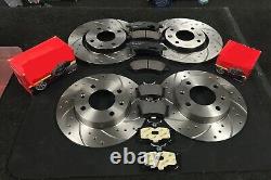 For Mercedes Sprinter 2006-2013 Front & Rear Drilled Grooved Brake Discs & Pads