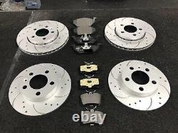 For Mercedes Sprinter 2006-2013 Front & Rear Drilled Grooved Brake Discs & Pads