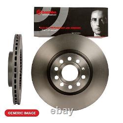 Front Brake Discs Internally Vented Coated + Pads Fits Mercedes-Benz BREMBO