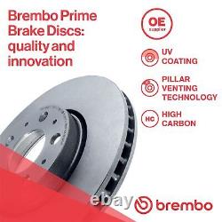 Front Brake Discs Internally Vented Coated + Pads Fits Mercedes-Benz BREMBO