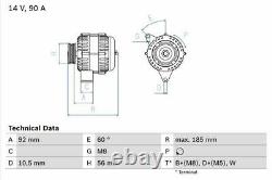 Genuine BOSCH Alternator for Mercedes Sprinter 308 D OM601.943 2.3 (2/95-4/00)
