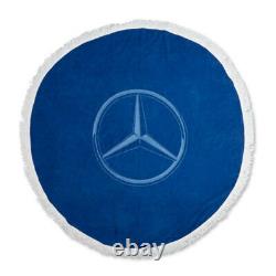 Genuine Mercedes-Benz Beach Towel Round Fringe Blue New OE 1523938