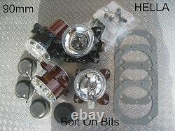 HELLA 90mm Headlamps/headlights FIXINGS Dipped/Main/Beam/Sidelight Kitcar/Hotrod