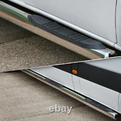 Mercedes Sprinter Lwb 0618 76mm Side Bar With Steps Quality Stainless Steel Bar