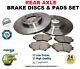 Rear Axle Brake Discs + Pads Set For Mercedes Sprinter Chassis 413 Cdi 2009-on