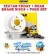 Textar Front + Rear Discs + Pads For Mercedes Sprinter 3-t Box 308 Cdi 2000-2006