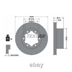 Textar PRO Rear Brake Discs Coated For Mercedes-Benz Sprinter 5-T B906 516 NGT