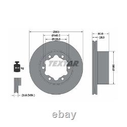 Textar PRO Rear Brake Discs Coated For Mercedes-Benz Sprinter 5-T B906 516 NGT