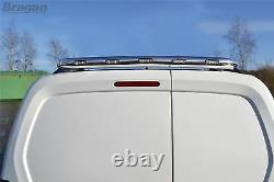 To Fit 14-18 Mercedes Sprinter Chrome Stainless Steel Rear Roof Light Bar + LEDs