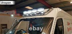 To Fit 14-18 Mercedes Sprinter Stainless Chrome Front Medium High Roof Light Bar