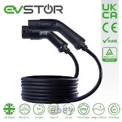 Type 2 to Type 2 EV Electric Car Charging Cable, 5m, 32Amp, Single Phase