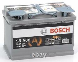 096 Bosch S5a08 Agm Démarrer La Batterie De La Voiture D'arrêt 12v 70ah Avec 5 Ans Garantie