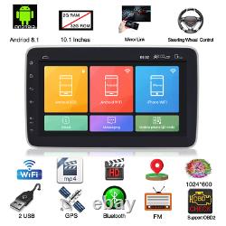 10.1dans 2 Din Android 8.1 Voiture Bt Stereo Radio Mp5 Player Gps Navigation Head Unit