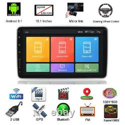 10.1in 1din Android9.1 Voiture Radio Stereo Mp5 Lecteur Bluetooth Gps Sat Nav Fm Wifi