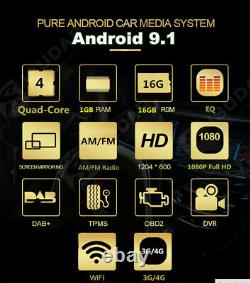 1din Réglable Android 9.1 10.1 1080p Quad-core 1 Go + 16 Go Car Stereo Radio Gps