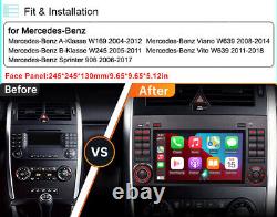 2din 7 Voiture Stereo Dab Gps Satnav Bluetooth Eq Radio Pour B200/w245 2004-2012 4g