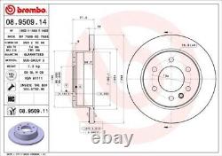 2x Disques de frein arrière système de freinage solide compatible avec Mercedes-Benz VW BREMBO 08.9509.11