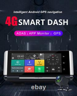 7in Android 5.1 Fhd Dual Lens Car Dvr Dash Cam Caméra Vue Arrière Gps Nav Wifi Adas