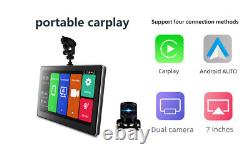 7in Android Auto Carplay Car Dvr Dual Lens 4k Hd Wifi Gps Driving Video Recorder