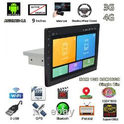 9 1 Din Quad-core Android 8.1 Voiture Stereo Radio Gps Wifi 3g 4g Mirror Link