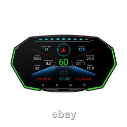 Affichage tête haute HUD multifonction pour voiture : compteur de vitesse GPS KMH&MPH avec alarme de fatigue