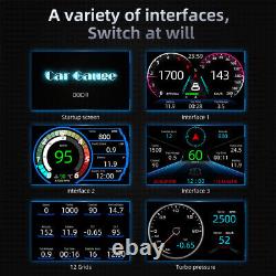 Affichage tête haute HUD multifonction pour voiture : compteur de vitesse GPS KMH&MPH avec alarme de fatigue