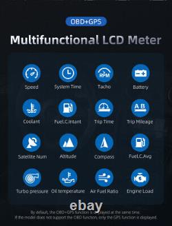 Affichage tête haute HUD multifonction pour voiture : compteur de vitesse GPS KMH&MPH avec alarme de fatigue