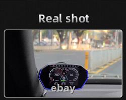 Affichage tête haute HUD multifonction pour voiture : compteur de vitesse GPS KMH&MPH avec alarme de fatigue