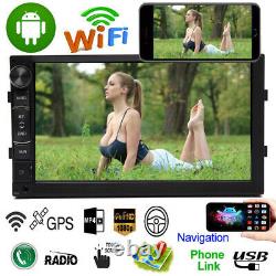 Android 8.1 2din 7inch Voiture Stéréo Gps Navigation Wifi Usb Radio Receiver Mirror