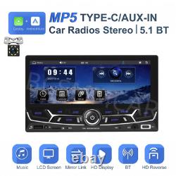 Autoradio stéréo de voiture Double 2 Din 6.86 pouces CarPlay Android Auto Bluetooth FM USB AUX