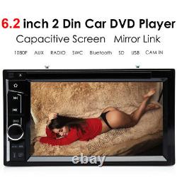 Double Din 6.2 Inch In Dash Car Stereo Radio CD DVD LCD Lecteur Touch + Caméra