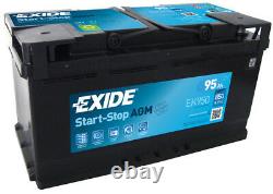 Ek950 Garantie 3 Ans Exide Start Stop Agm Batterie 95ah 850cca