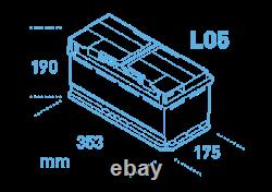 Ek950 Garantie 3 Ans Exide Start Stop Agm Batterie 95ah 850cca