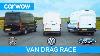 Mercedes Sprinter Vs Ford Transit Vs Vw Crafter Van Drag Race Rolling Race U0026 Test De Frein