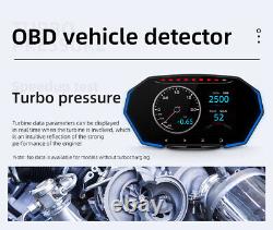 Obd2+gps Hud Smart Gauge Head Up Display Voiture Omomètre Numérique Alarme Température De L'eau